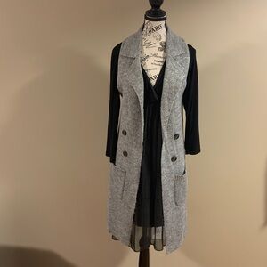 active USA Gray Women's Longline Vest, medium sleeveless